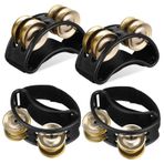 Milisten 4 Adet Tef Vurmalı Çalgı Metal Jingle Bells Ile Ayakkabı Tef Müzik Çalkalayıcılar Davul Ve Gitar Çalma