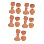 Milisten 5 Set Minyatür Saksı Mini Etli Tencere Minik Pişmiş Toprak Kaplar Mini Çömlek Saksı Küçük Seramik Saksılar Iç Mekan Bitkileri Için Küçük Yetiştiriciler Pişmiş Toprak Brown 4 Adet*5