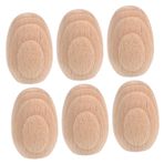 Milisten 6 Adet tahta blok el sanatları boyama yumurta kendin yap yumurtası DIY boyanabilir yumurtalar ahşap sahte yumurta bitmemiş yumurtalar Odun Light Brown