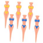 Milisten 6 Adet Yenilikçi Tees Bikini Golf Ekipmanları Golf Eğitim Aksesuarları Sağlam Plastik Golf Tutucular Uygulama Için Sığ Bardak Tasarımı