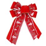 Milisten Büyük Noel Fiyonkları - Dekoratif Ağaç Tepesi Fiyonku Şenlikli Polyester Noel Süslemeleri Noel Ağacı Fiyonkları