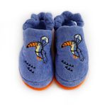 Milk Moo Soft Cuddles Çocuk Ev Terliği, Uçan Tukan Desenli,%100 Pamuk Kadife, Kaydırmaz Taban, 29-30 numara 20 cm