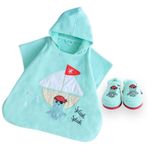 Milk Moo Soft Cuddles Çocuk Panço ve Ev Terliği Denizci Ahtapot (Turkuaz)