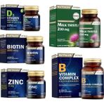 Milk Thistle 60 Tablet + Biotin + Çinko + D3 Vitamini + B Vitamini 60 Tablet