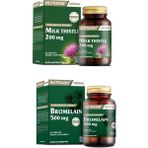 Milk Thistle 60 Tablet + Bromelain 500 Mg 60 Kapsül