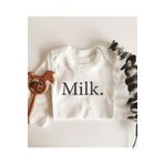 Milk Uzun Kol Çıtçıtlı Organik Bebek Body 318-LMNN, 6 Ay