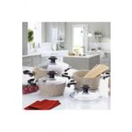 Milkbrown Granit 6 Parça Mini Tencere Seti