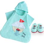 Milk&moo Çocuk Panço ve Ev Terliği Denizci Ahtapot - Mavi - 1 - 4 Yaş