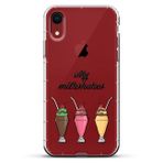 Milkshake Aromaları Tasarımı | 3D baskılı tasarıma sahip Luxendary Air Serisi Şeffaf Silikon Kılıf ve iPhone XR için Hava Cepli Yastık Tamponu (6,1 inç ekranlı yeni 2018/2019 modeli)