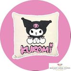Milky Ada Toys Kuromi Peluş Dekoratif Yastık Uyku Arkadaşı 24 Cm X 24 Cm