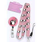 MİLLENEX Pembe Katil Penguen Boyun İpi Boyun Askı İpi 3 lü set Boyun Askısı Yoyo Yatay Kartık-B330-Y034