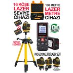Millian 16 Köşe Çizgi Hizalama Lazer Seviye + 100 Metre Yüksek Hassasiyet Lazer Metre Ölçer