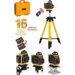 Millian 16 Köşeli Uzaktan Kumandalı Lazer Makinesi 50 m Çalışma Mesafesi ile Tripod Hediyeli