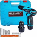 Millian 24V 4 Ah Li-ion Çift Akülü Darbesiz Matkap Vidalama + 24 Parça Set