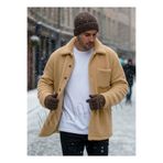Millionaire Erkek Camel Peluş Gömlek Yaka Modeli Düğmeli Ceket Hırka Mont Sweatshirt Polar