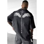 Millionaire Erkek Füme I Can Fly Oversize Fit Salaş Kesim T-Shirt Truvakar Kol Günlük Stil İnce Kumaş - 2XL
