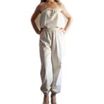 Millions of Color Haremm DeLuxe Jumpsuit Pants Women Medium Cotton White pantolon tulum UK 10