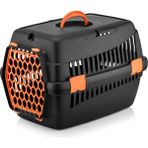 Milo Kedi Köpek Taşıma Çantası Küçük Boy Siyah /Orange - Turuncu