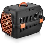 Milo Kedi Köpek Taşıma Çantası Orta Boy Siyah/Orange - Turuncu
