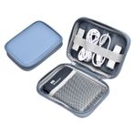 Miloocul WD Elements/My Passport/My Passport Ultra için Deri Harici Sabit Disk Kılıfı - 1 TB/2 TB/4 TB/5 TB (Gri ve Mavi, Tek Katmanlı)