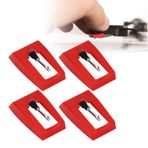 Miltrip 4pcs Fonograf Stylu Değiştirme, Konik Seramik Ucu Ile Pikap Iğne Seti, Victrola, Ion, Jenson, Daha Fazla, Yüksek Dereceli ABS/alüminyum yapı Ile Uyumlu