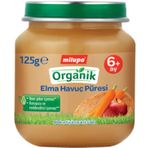 Milupa Organik Elma Havuç Püreli 125 gr Kavanoz Maması