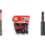 Milwaukee 3’lü Set Ph2 Bitz Uç 90 mm 25 Parça Pz2 60 mm Bits Uç Tutucu