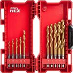 Milwaukee Metal Hex Girişli Matkap Ucu Seti 48894759 10 Parça Hss-G Red Hex Titan