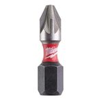 Milwaukee PZ2 25 mm Shockwave Impact Duty Vidalama Ucu, Bits uç, Tornavida ucu 25'li Paket