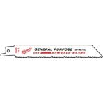 Milwaukee Sawzall Bi-Metal 150 mm 5 Adet Kılıç Testere Bıçağı