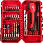 Milwaukee Shockwave Köşe Adaptörlü Tığ ve Bits Uç Seti 35 Parça Kırmızı Metal Malzeme 4932 4936 53