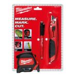 Milwaukee T4932459375 3'lü Set Maket Bıçağı Metre Ve İşaretleme Kalemi