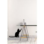 milyardabir Duvar Stickerları, Kedi Stiker, dolap sticker Siyah