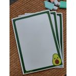 Milyoncu Sepeti Avokado Desenli Çizgisiz Defter - Notepad - Bloknot A5