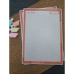 Milyoncu Sepeti Krem Desenli Kareli Defter - Notepad - Bloknot A4