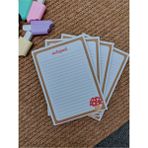 Milyoncu Sepeti Mantar Desenli Çizgili Defter - Notepad - Bloknot A6