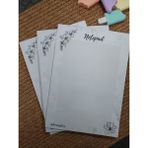 Milyoncu Sepeti Mermer ve Çiçek Desenli Çizgisiz Defter - Notepad - Bloknot A5