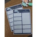 Milyoncu Sepeti Planner Bulut Mavi Desenli Çizgisiz Defter - Notepad - Bloknot A5
