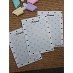 Milyoncu Sepeti Siyah Kalp Desenli Çizgili Defter - Notepad - Bloknot A6