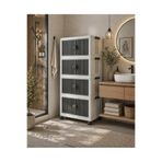 Mim Life Çok Amaçlı Dolap Organizer 4 Katlı Tekerlekli Saklama Dolabı Mutfak Banyo Balkon Kiler