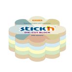 Mimbek Çiçek Şekilli Yapışkan Not Çantası | 250 Yaprak – Kağıttan üretilmiştir – Soluk Renkler Çeşitliliği – Ölçüler 6,7 x 6,7 cm – Mimbek