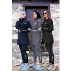 MİMİ Luxury Wear Kadın Fermuarlı Dalgıç Kumaş Kalıp Jogger Eşofman Takımı