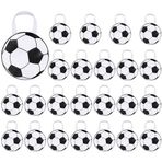 MIMIND 24 Parça Futbol Topu Şekli Dokunmamış Parti Tutamaklı Favor Çantalar 9,9 x 9,9 inç Futbol Partisi Favor Çantaları Goodie Treat Şeker Çantaları Spor Tema Parti Doğum Günü için