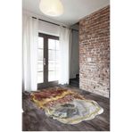 Mimoza Lazer Kesim Kaymaz Taban Dijital Baskı Halı St600186mr MİMOZA01, Mürdüm, 100 x 160