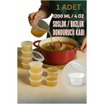 MİMOZA PARK 1 Adet Sızdırmaz 120 ml Mini Saklama Kabı Sosluk Buzluk Kabı, Et Suyu, Kemik Suyu, Sos Kabı Mutfak