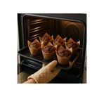 MİMOZA PARK 20 Adet Kraft Muffin Cupcake Kalıbı Lale Şekilli Kek Kapsülü Naturel Kek Kalıbı,Airfryer Uyumlu