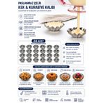 MİMOZA PARK 24 Adet Paslanmaz Metal Yapışmaz Cupcake, Muffin, Tartolet Kurabiye Kek Kalıbı