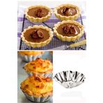 Mimoza Park 6 Adet Çiçek Model Mini Tart Kalıbı Ve Metal Kek Kapsülü Kek Kalıbı
