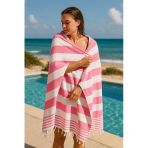 Mimoza Unisex Peştemal Plaj Havlusu 100X180 Cm Pamuklu Pembe-Açık Pembe