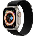 Mimtec Apple Watch Uyumlu 42MM 44MM 45MM 49MM 1/2/3/4/5/6/se/7/8 Ultra Kordon Alpine Loop Kordon - Siyah